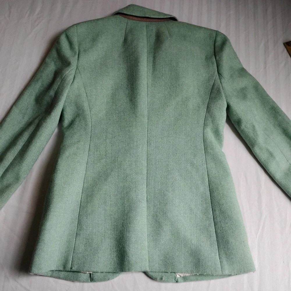 J. Crew Mint Green Tailored Single-Button Blazer